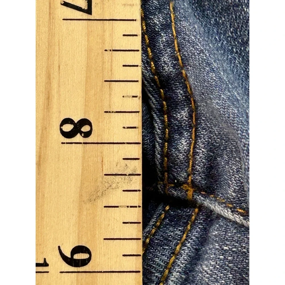 A.n.a. Jeans Bootcut Stretch Mid Rise Women Sz 28/6 Blue Whiskered Faded Western